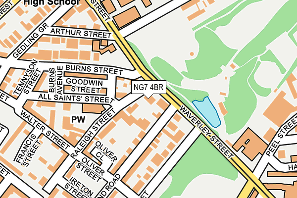 NG7 4BR map - OS OpenMap – Local (Ordnance Survey)