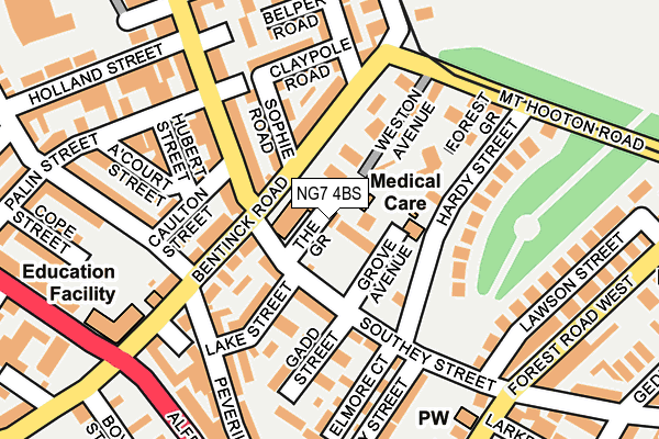 NG7 4BS map - OS OpenMap – Local (Ordnance Survey)