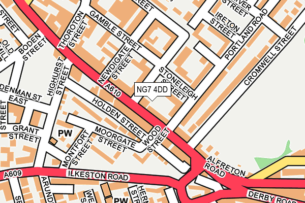 NG7 4DD map - OS OpenMap – Local (Ordnance Survey)