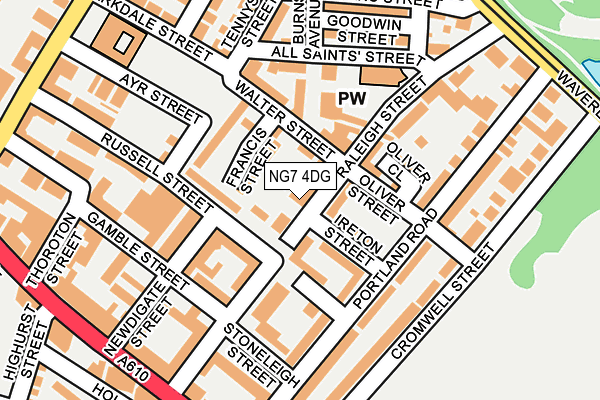NG7 4DG map - OS OpenMap – Local (Ordnance Survey)