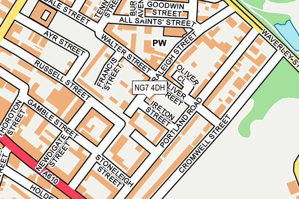 NG7 4DH map - OS OpenMap – Local (Ordnance Survey)