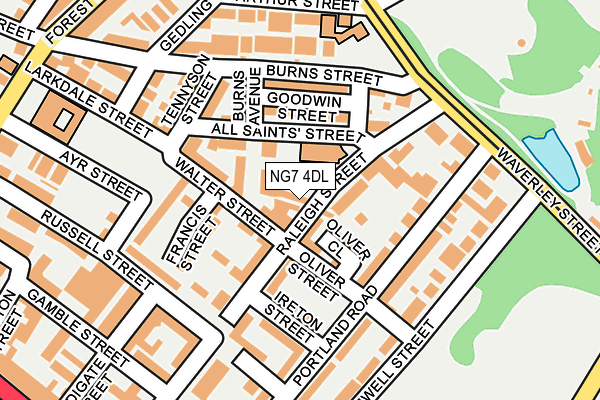 NG7 4DL map - OS OpenMap – Local (Ordnance Survey)