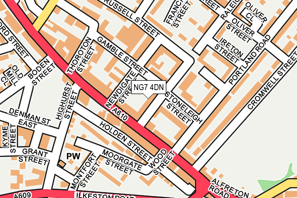 NG7 4DN map - OS OpenMap – Local (Ordnance Survey)