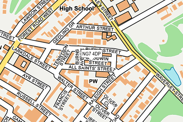 NG7 4DP map - OS OpenMap – Local (Ordnance Survey)