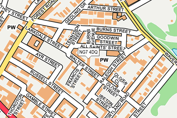 NG7 4DQ map - OS OpenMap – Local (Ordnance Survey)
