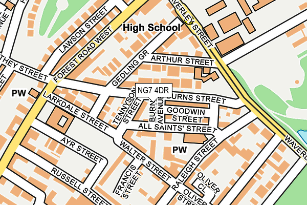 NG7 4DR map - OS OpenMap – Local (Ordnance Survey)