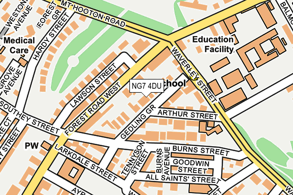 NG7 4DU map - OS OpenMap – Local (Ordnance Survey)