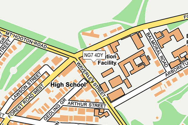 NG7 4DY map - OS OpenMap – Local (Ordnance Survey)