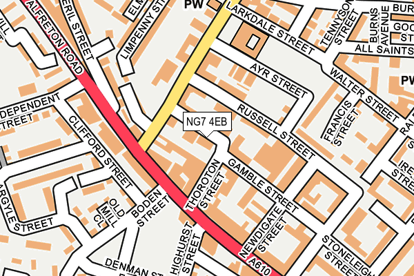 NG7 4EB map - OS OpenMap – Local (Ordnance Survey)