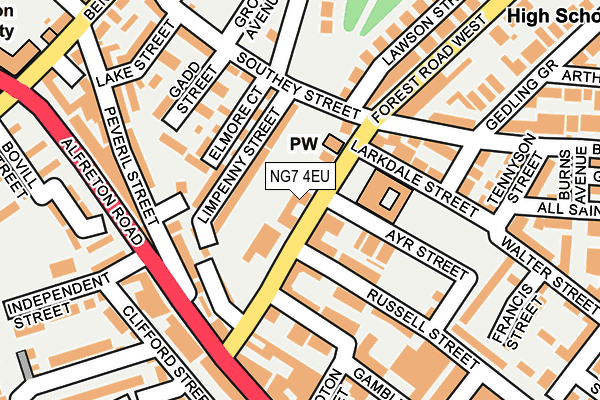 NG7 4EU map - OS OpenMap – Local (Ordnance Survey)