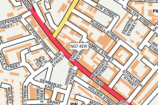 NG7 4EW map - OS OpenMap – Local (Ordnance Survey)