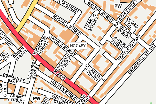 NG7 4EY map - OS OpenMap – Local (Ordnance Survey)
