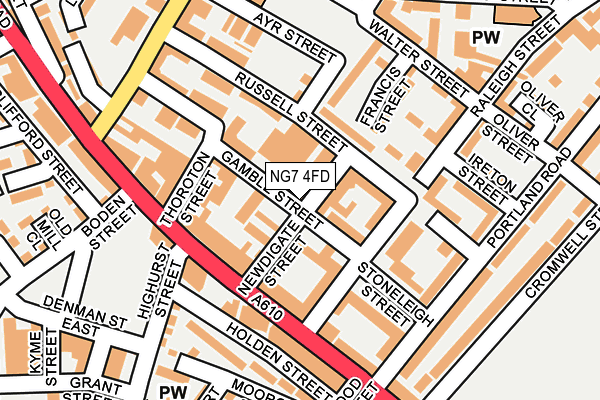 NG7 4FD map - OS OpenMap – Local (Ordnance Survey)