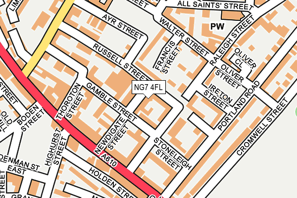 NG7 4FL map - OS OpenMap – Local (Ordnance Survey)