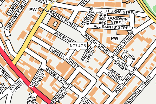 NG7 4GB map - OS OpenMap – Local (Ordnance Survey)