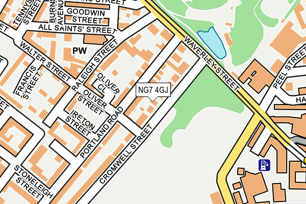 NG7 4GJ map - OS OpenMap – Local (Ordnance Survey)