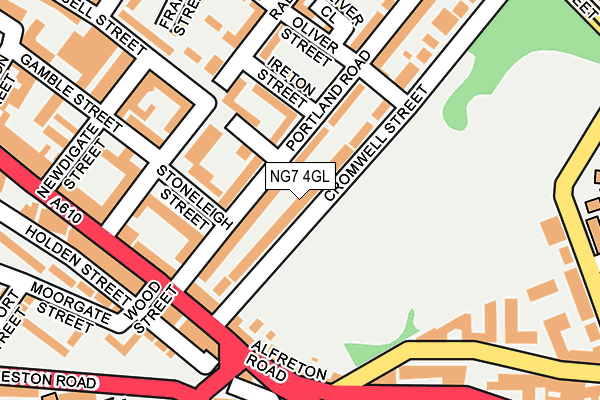 NG7 4GL map - OS OpenMap – Local (Ordnance Survey)