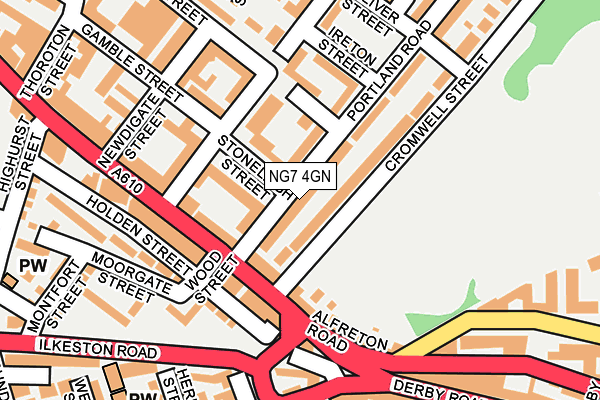 NG7 4GN map - OS OpenMap – Local (Ordnance Survey)