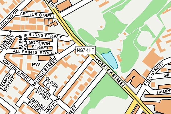 NG7 4HF map - OS OpenMap – Local (Ordnance Survey)