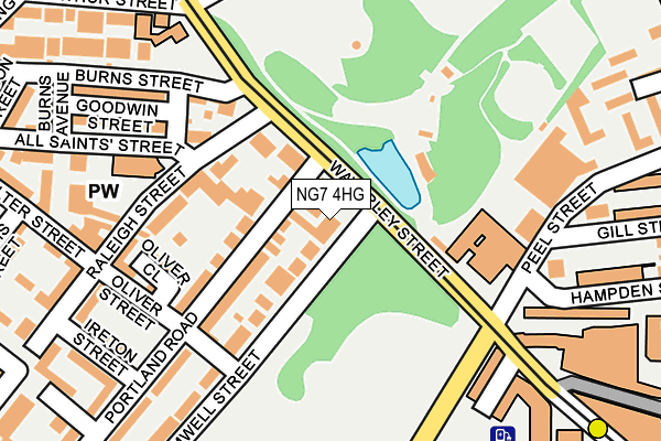 NG7 4HG map - OS OpenMap – Local (Ordnance Survey)