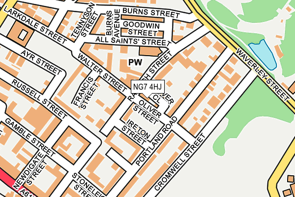 NG7 4HJ map - OS OpenMap – Local (Ordnance Survey)