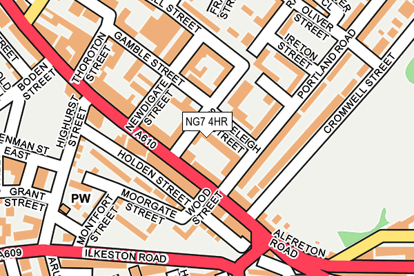 NG7 4HR map - OS OpenMap – Local (Ordnance Survey)