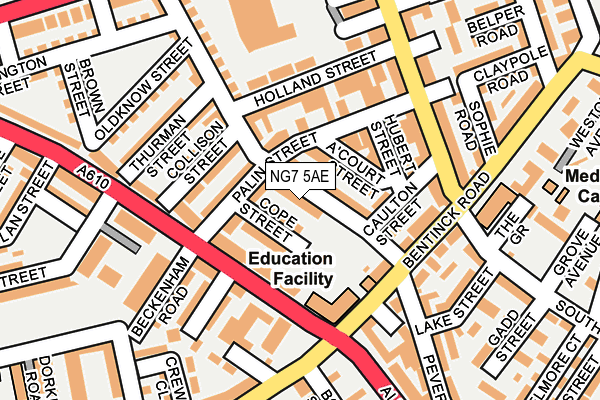 NG7 5AE map - OS OpenMap – Local (Ordnance Survey)