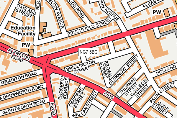 NG7 5BG map - OS OpenMap – Local (Ordnance Survey)