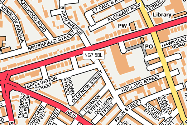 NG7 5BL map - OS OpenMap – Local (Ordnance Survey)