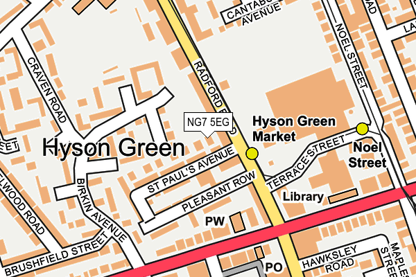 NG7 5EG map - OS OpenMap – Local (Ordnance Survey)