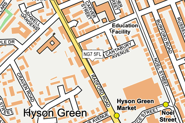 NG7 5FL map - OS OpenMap – Local (Ordnance Survey)