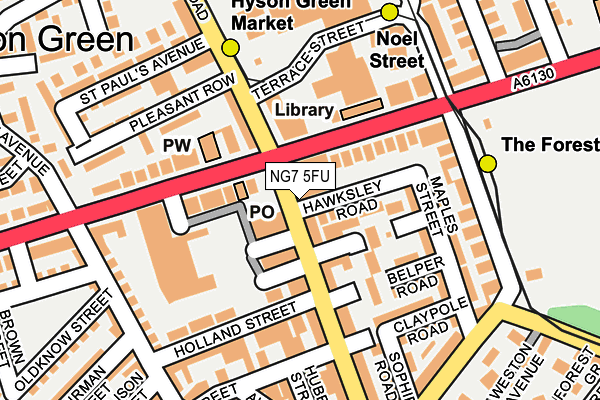 NG7 5FU map - OS OpenMap – Local (Ordnance Survey)