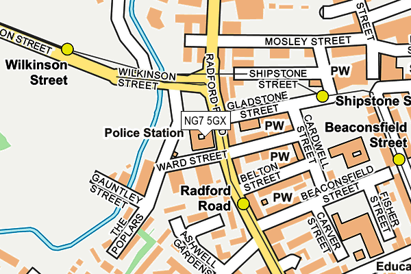 NG7 5GX map - OS OpenMap – Local (Ordnance Survey)