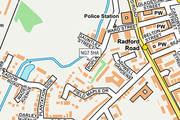 NG7 5HA map - OS OpenMap – Local (Ordnance Survey)