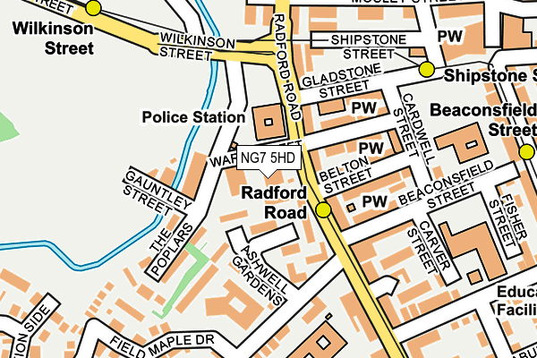 NG7 5HD map - OS OpenMap – Local (Ordnance Survey)