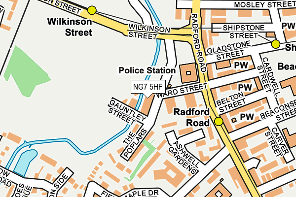 NG7 5HF map - OS OpenMap – Local (Ordnance Survey)