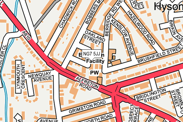 NG7 5JJ map - OS OpenMap – Local (Ordnance Survey)