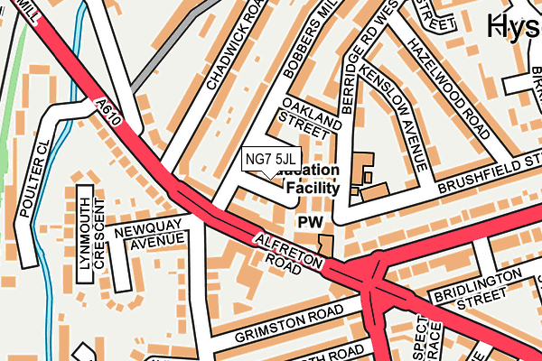 NG7 5JL map - OS OpenMap – Local (Ordnance Survey)