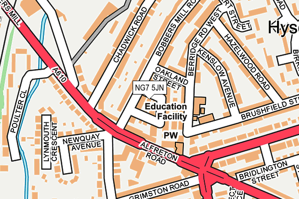 NG7 5JN map - OS OpenMap – Local (Ordnance Survey)