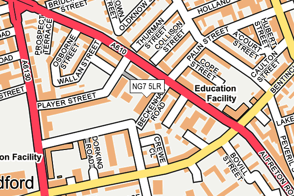 NG7 5LR map - OS OpenMap – Local (Ordnance Survey)