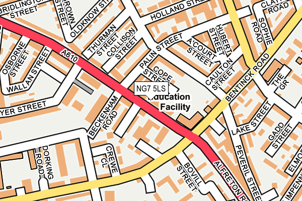 NG7 5LS map - OS OpenMap – Local (Ordnance Survey)