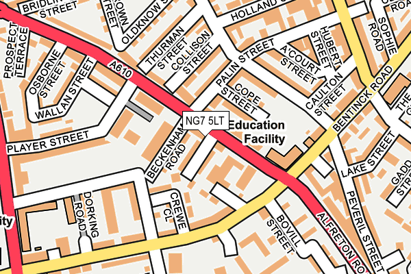 NG7 5LT map - OS OpenMap – Local (Ordnance Survey)