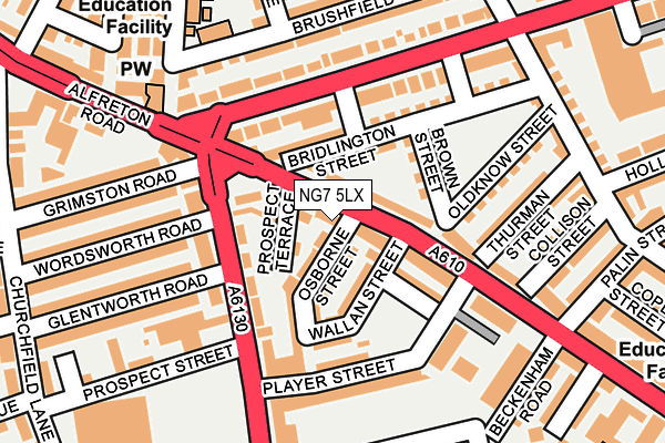 NG7 5LX map - OS OpenMap – Local (Ordnance Survey)