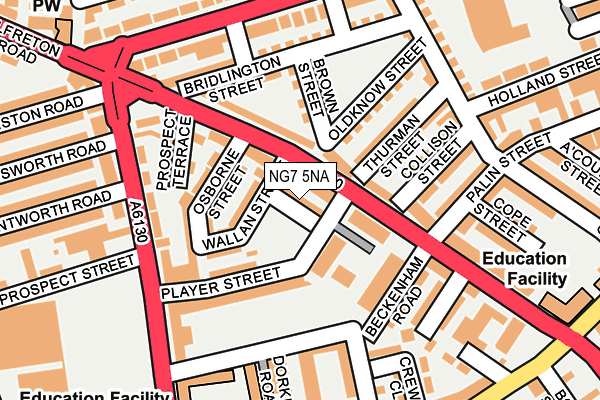 NG7 5NA map - OS OpenMap – Local (Ordnance Survey)