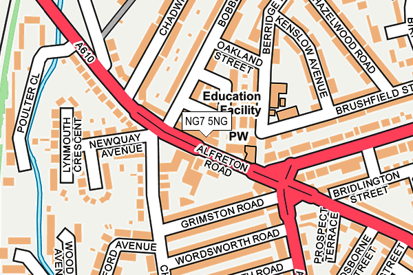 NG7 5NG map - OS OpenMap – Local (Ordnance Survey)