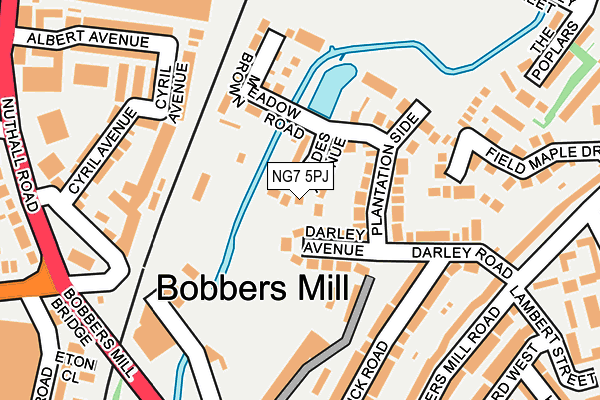 NG7 5PJ map - OS OpenMap – Local (Ordnance Survey)