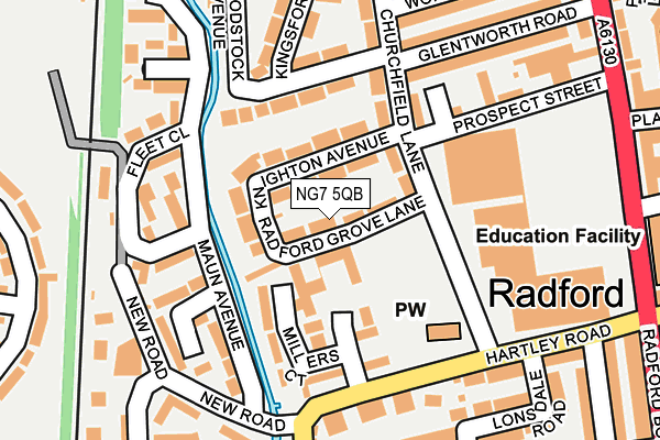 NG7 5QB map - OS OpenMap – Local (Ordnance Survey)