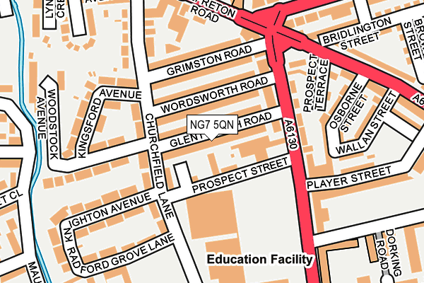 NG7 5QN map - OS OpenMap – Local (Ordnance Survey)