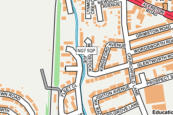 NG7 5QP map - OS OpenMap – Local (Ordnance Survey)