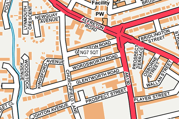NG7 5QT map - OS OpenMap – Local (Ordnance Survey)